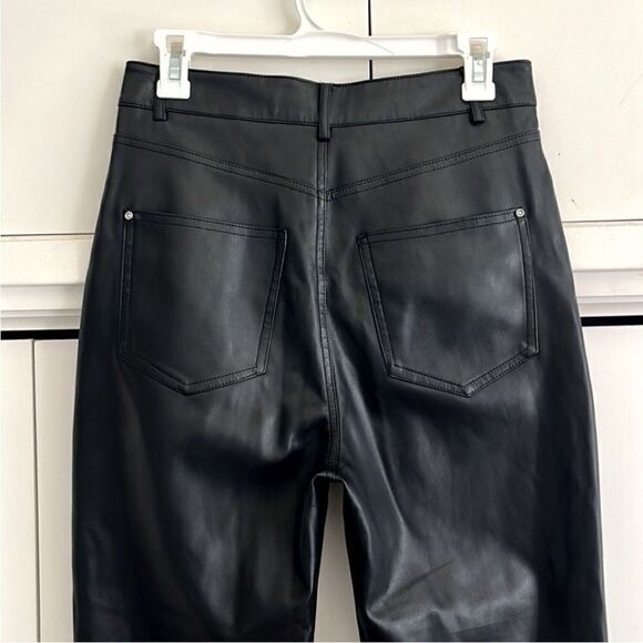 Zara High Waist Faux Leather Cropped Pants - Picture 6 of 8